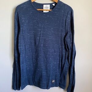 Cheap Monday Stockholm Navy Mens Rad Knit Long Sleeve Lightweight Sweater Medium